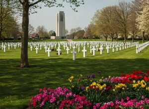 Rows of white crosses and Stars of David in the American Netherlands Cemetery in Margraten, a poignant place for American expats in the Netherlands to connect with their heritage.